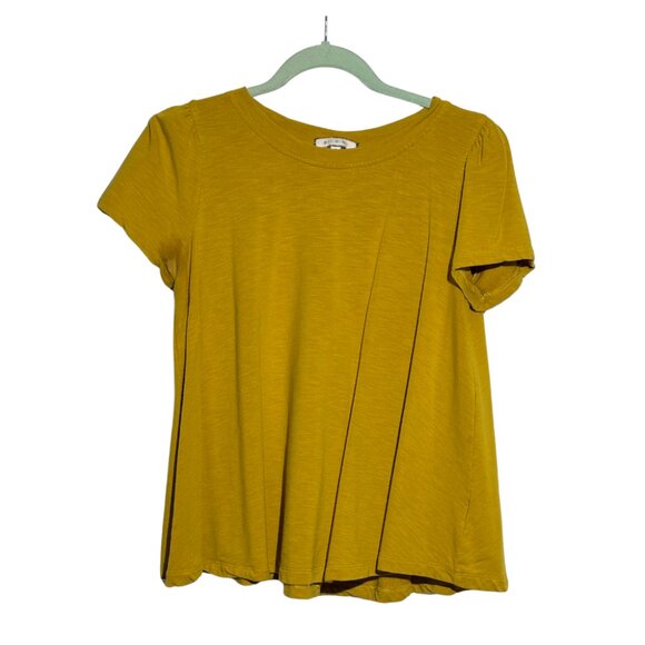 Eri & Ali Anthropologie Yellow Shirt Size Small - Picture 2 of 5